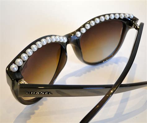 chanel sunglasses with pearl|chanel swarovski sunglasses.